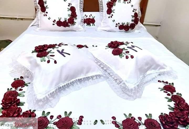 احلي مفارش سرير وسفرة 2020 مفرش عرايس تركي اروع مفارش للعروسة 49