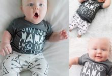 2017 Summer new baby boy girl clothes fashion newborn Short sleeve T shirt pants 2pcs Infant