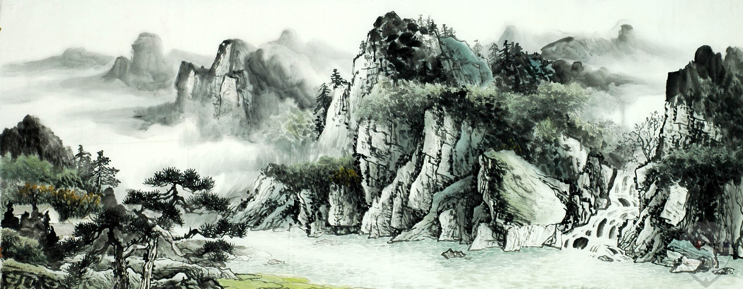 mountains and water drawing 4