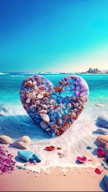 صور قلب داخل البحر صور حلوه جدا